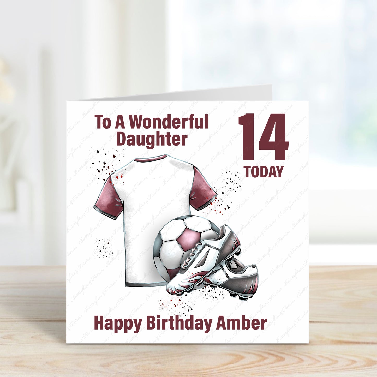 Personalised Football Birthday Card - Lots of kit colours available