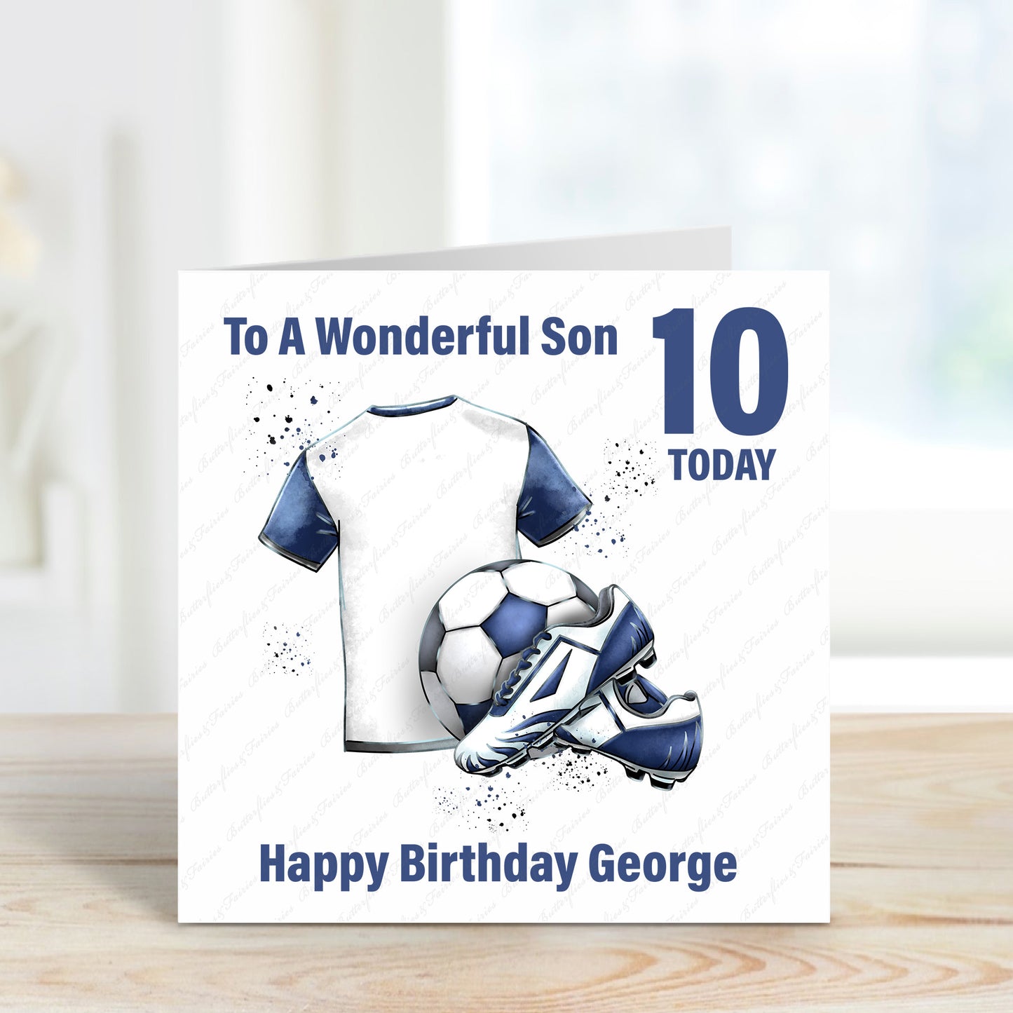 Personalised Football Birthday Card - Lots of kit colours available