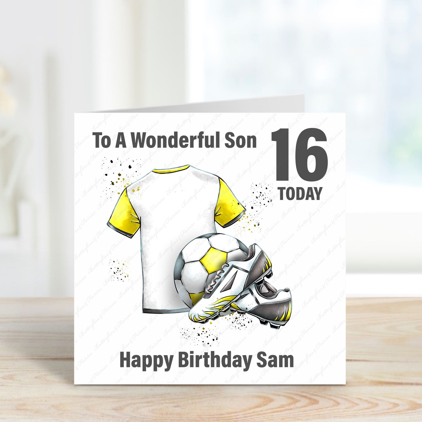 Personalised Football Birthday Card - Lots of kit colours available