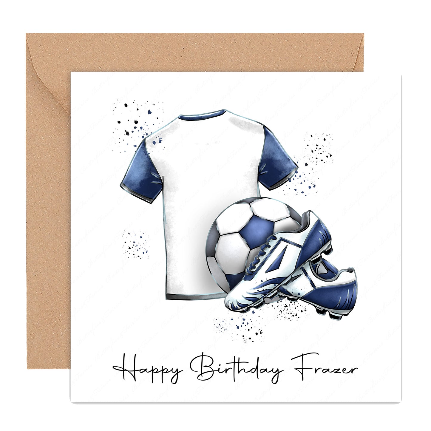 Personalised Football Birthday Card - Lots of kit colours available