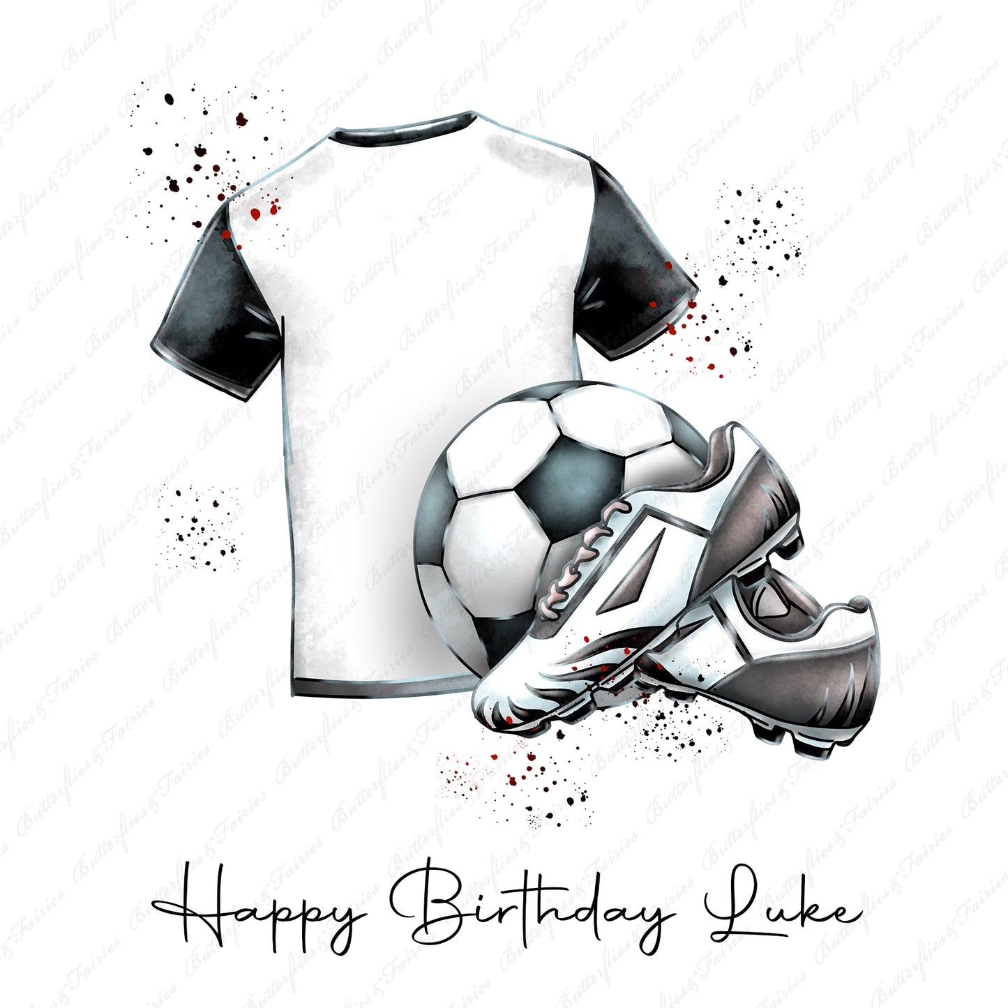 Personalised Football Birthday Card - Lots of kit colours available