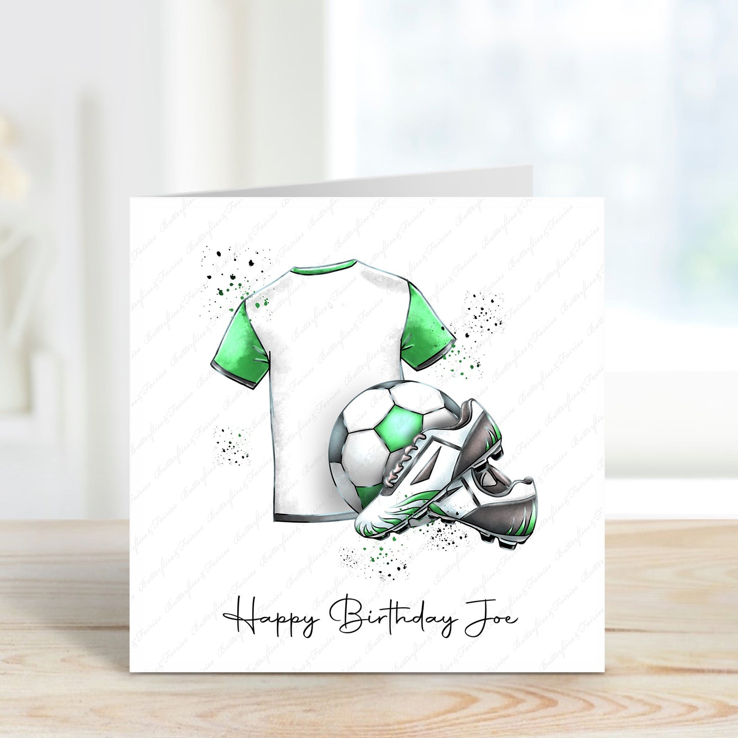 Personalised Football Birthday Card - Lots of kit colours available