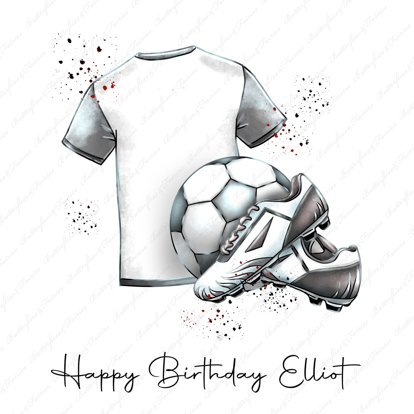 Personalised Football Birthday Card - Lots of kit colours available