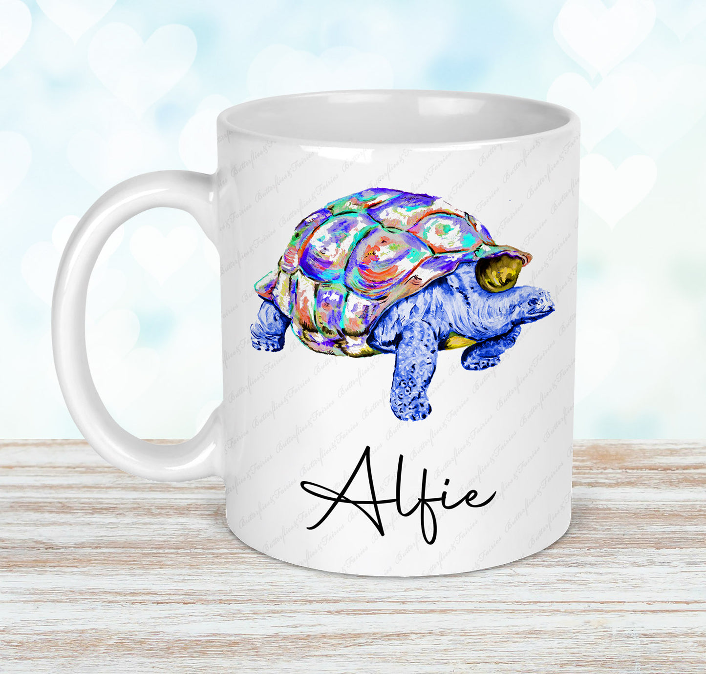 Personalised Tortoise Mug and Coaster Set