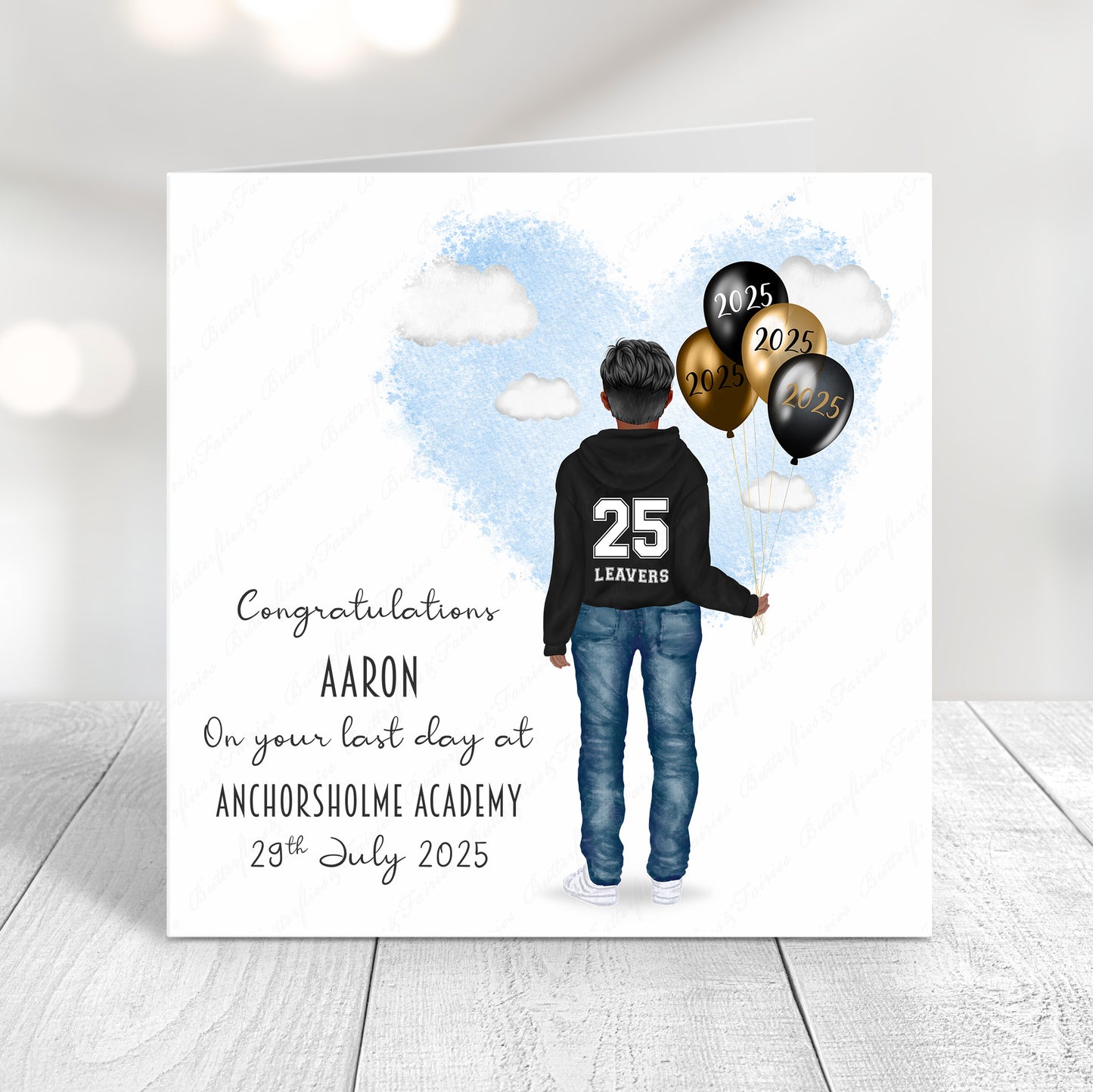 Personalised School Leaver Hoodie Card for Year 6, P7, Year 11 and S4 Leavers