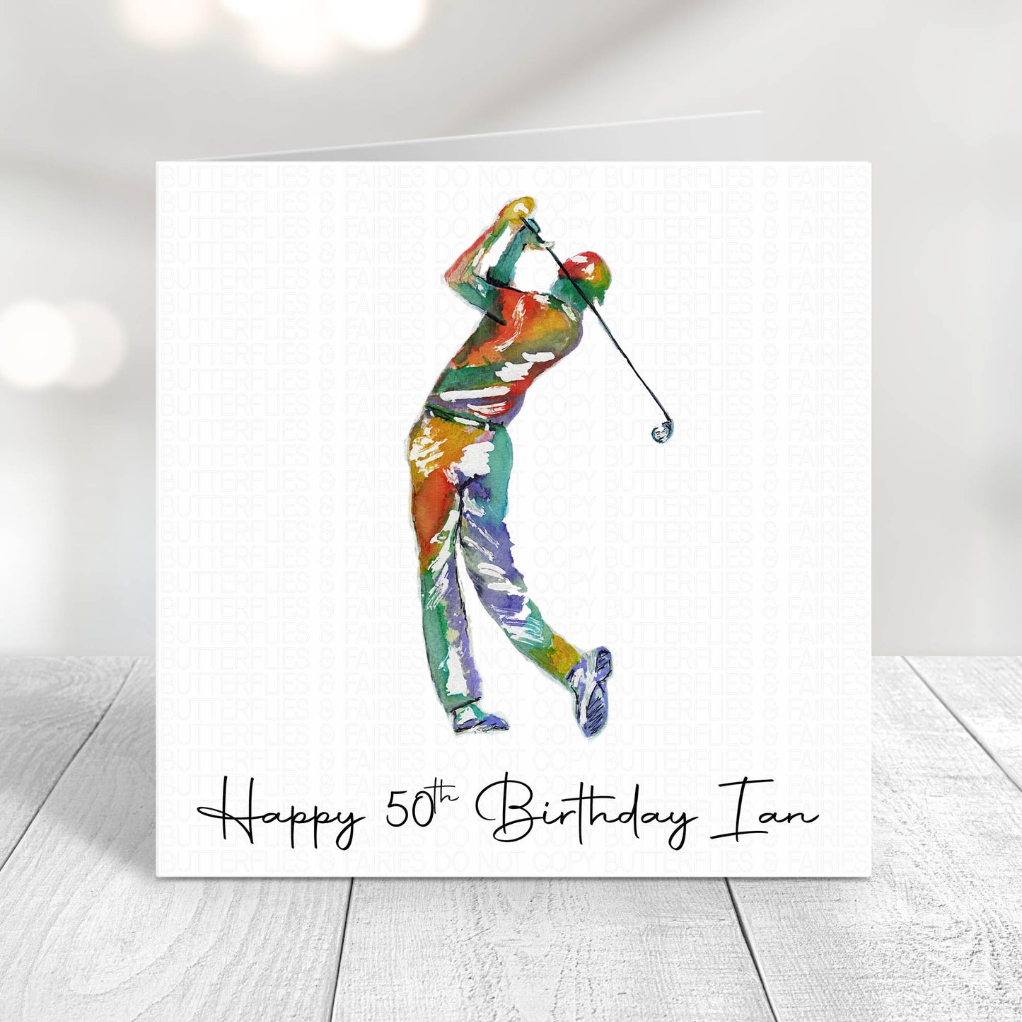 Personalised Golf Player Golfer Birthday Card
