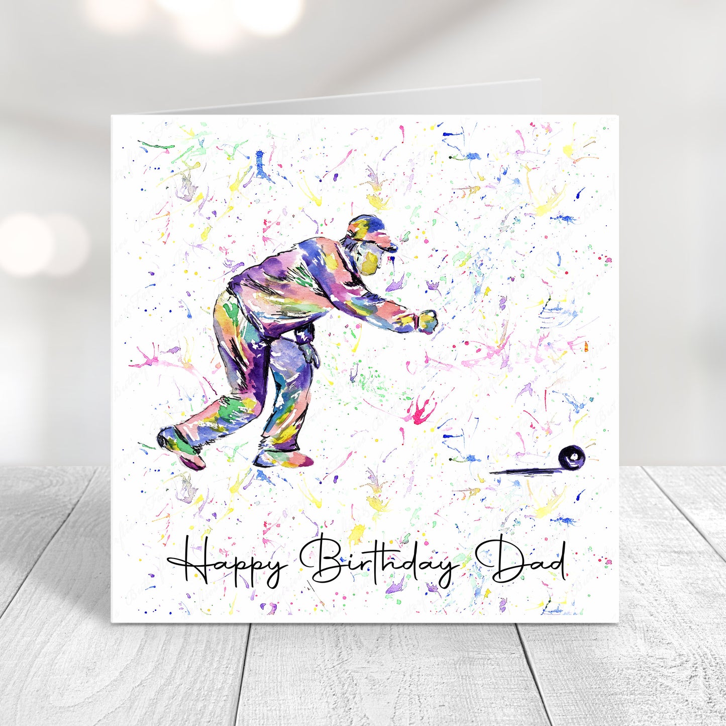 Personalised Crown Green Bowls Birthday Card | Lawn Bowls Card