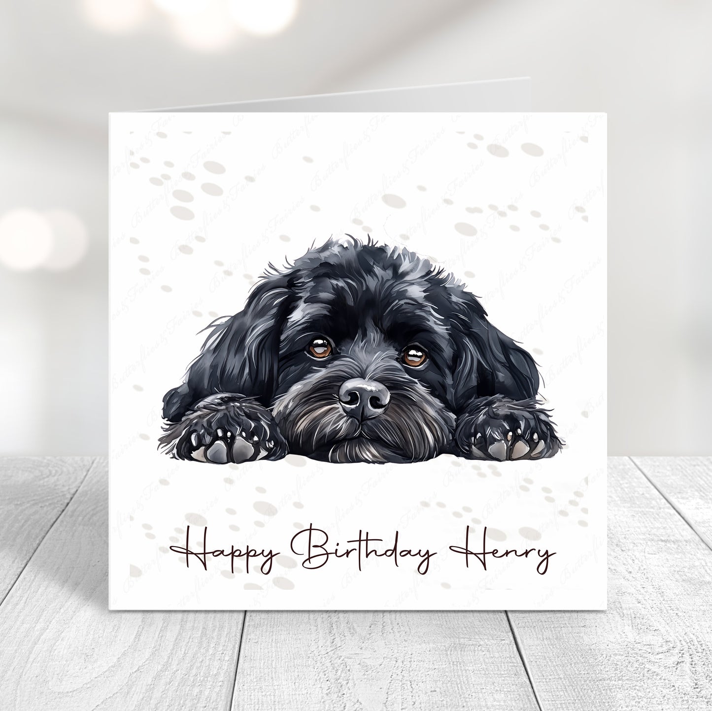 Personalised Cavapoo Dog Card