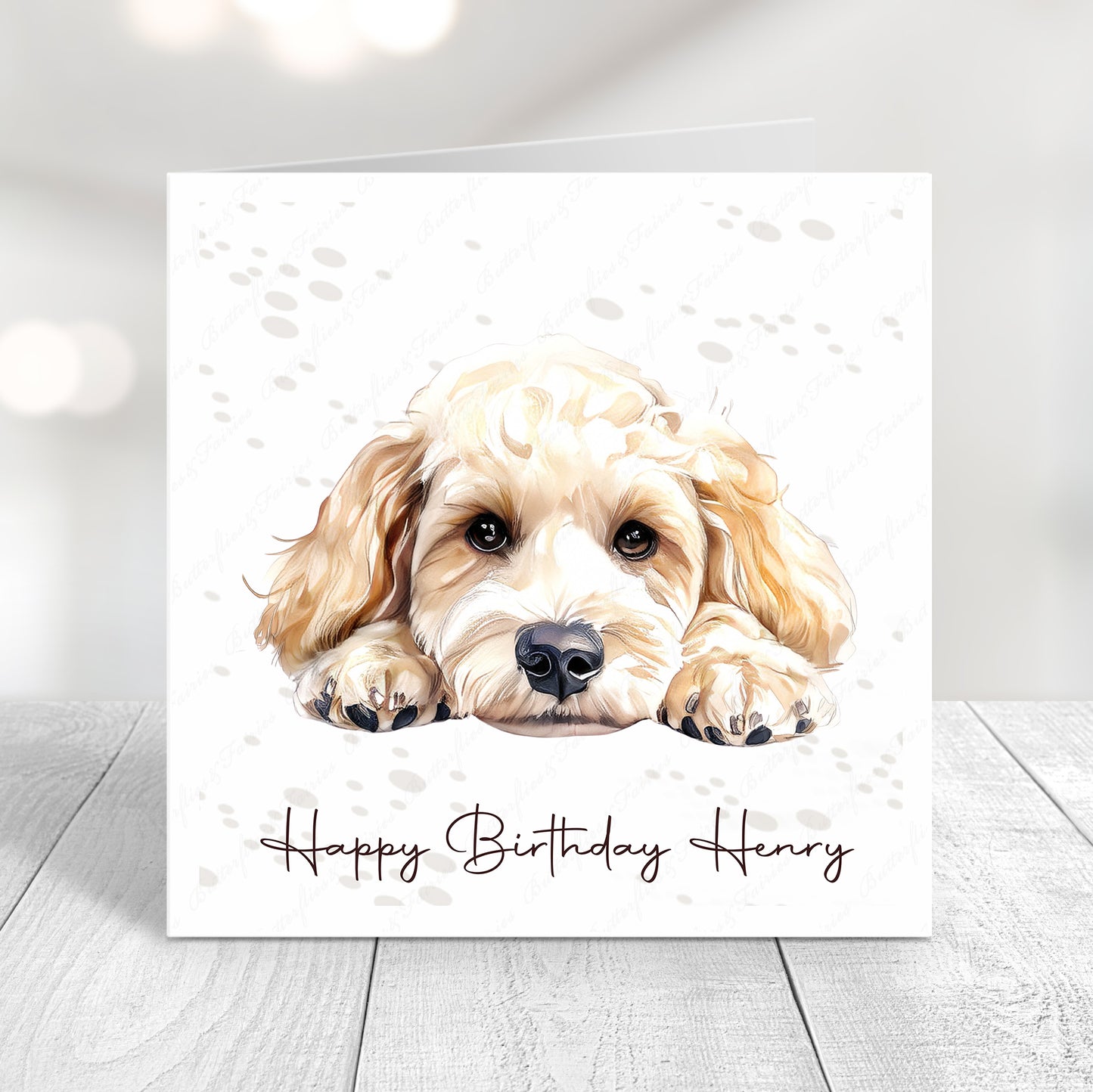 Personalised Cavapoo Dog Card