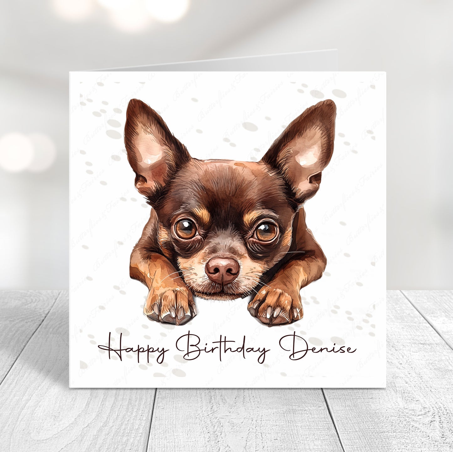 Personalised Chihuahua Birthday Card
