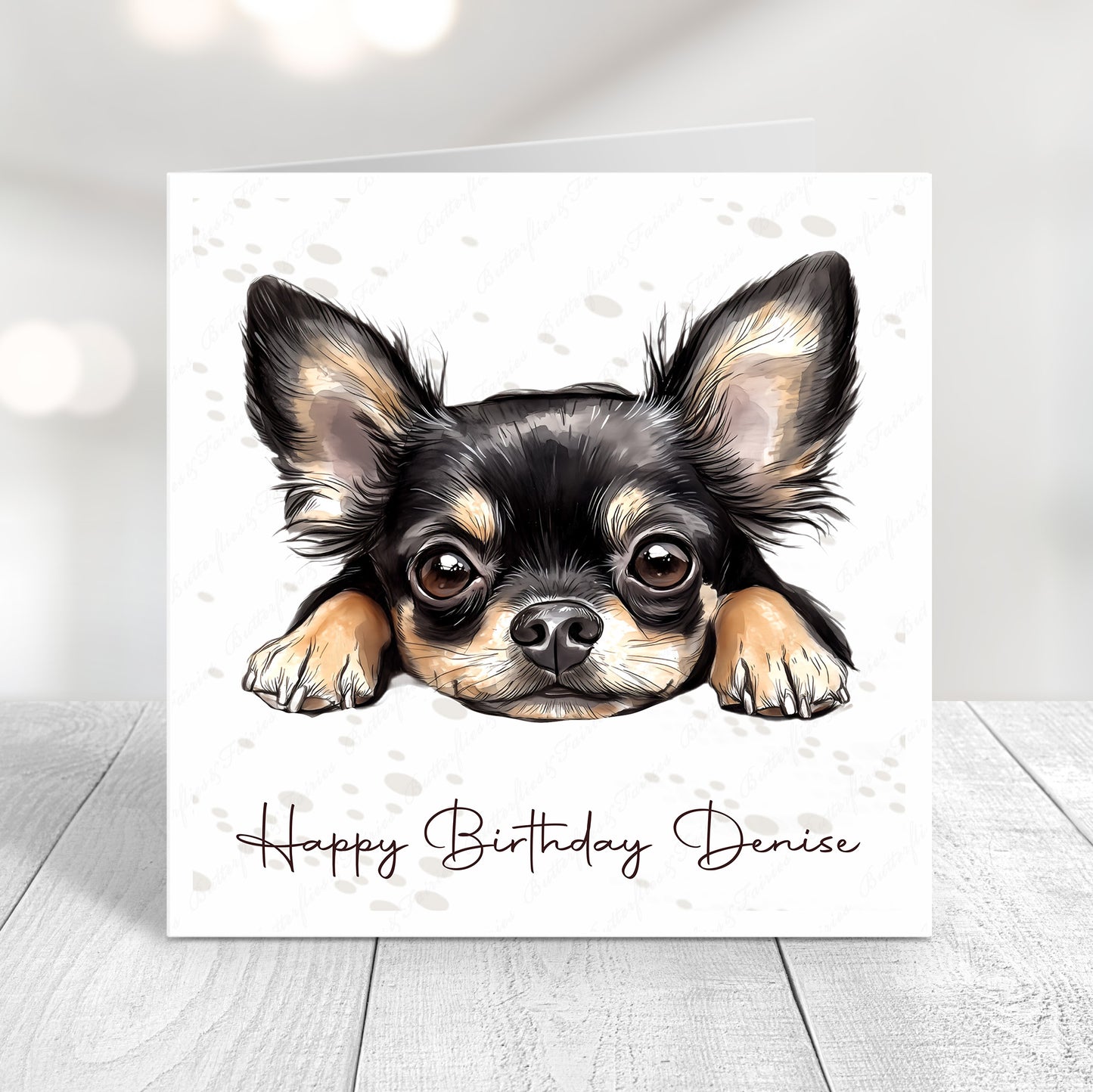 Personalised Chihuahua Birthday Card