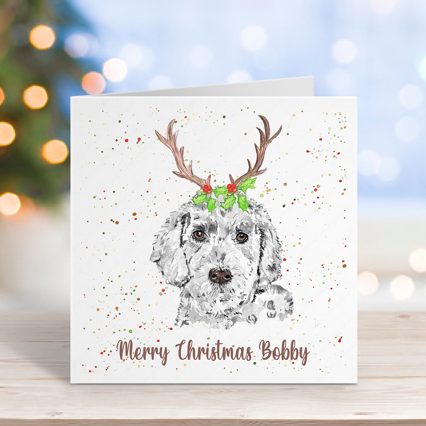 Personalised Cockapoo Christmas Card