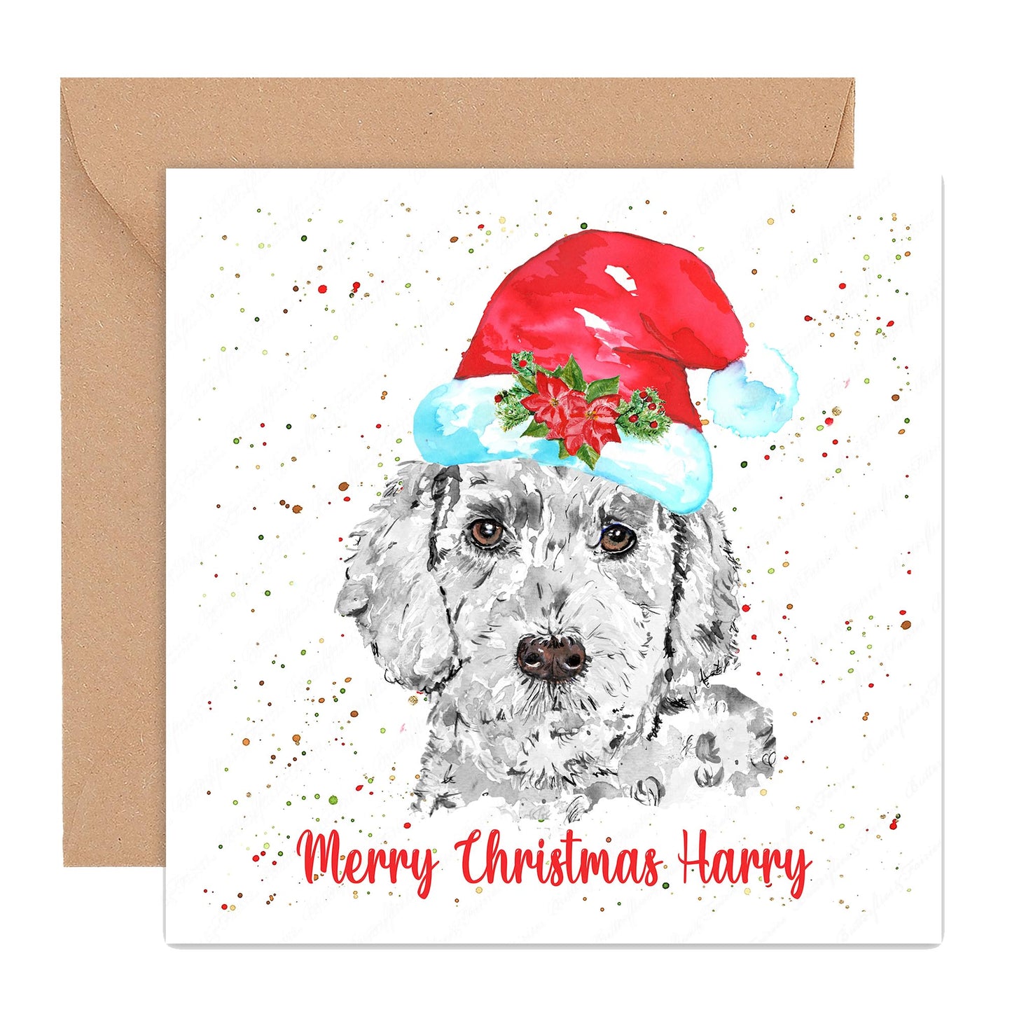 Personalised Cockapoo Christmas Card