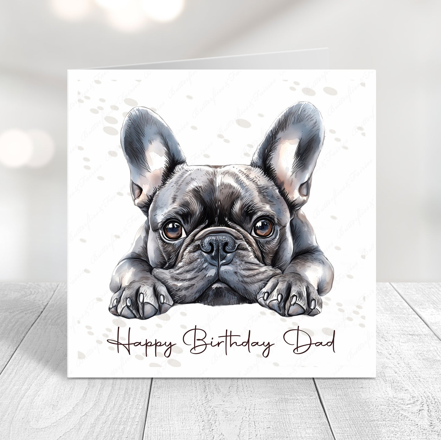Personalised French Bulldog Frenchie Birthday Card – Cute Dog Lover Card