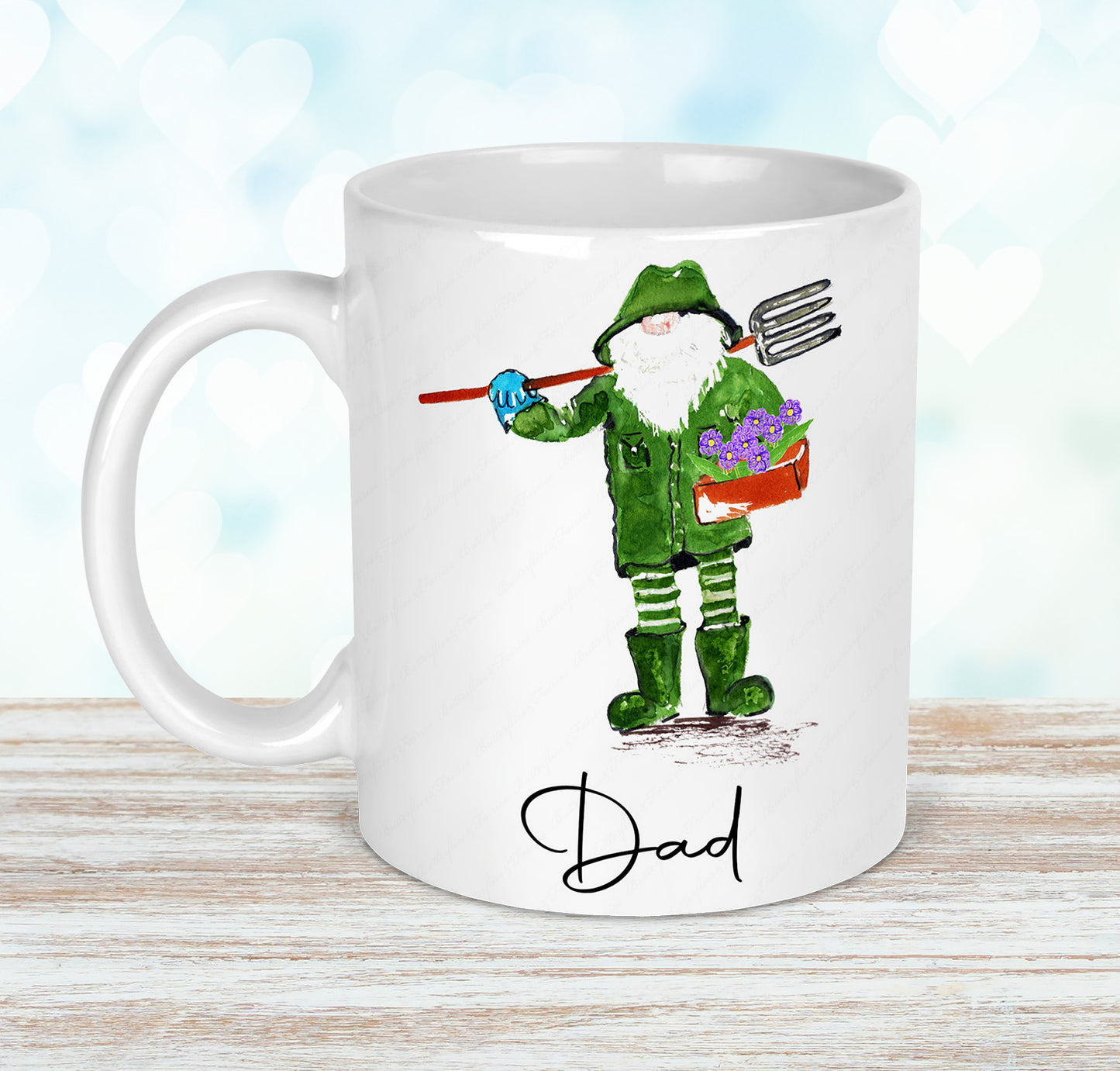 Watercolour Gardening Mug and Coaster Set For Him