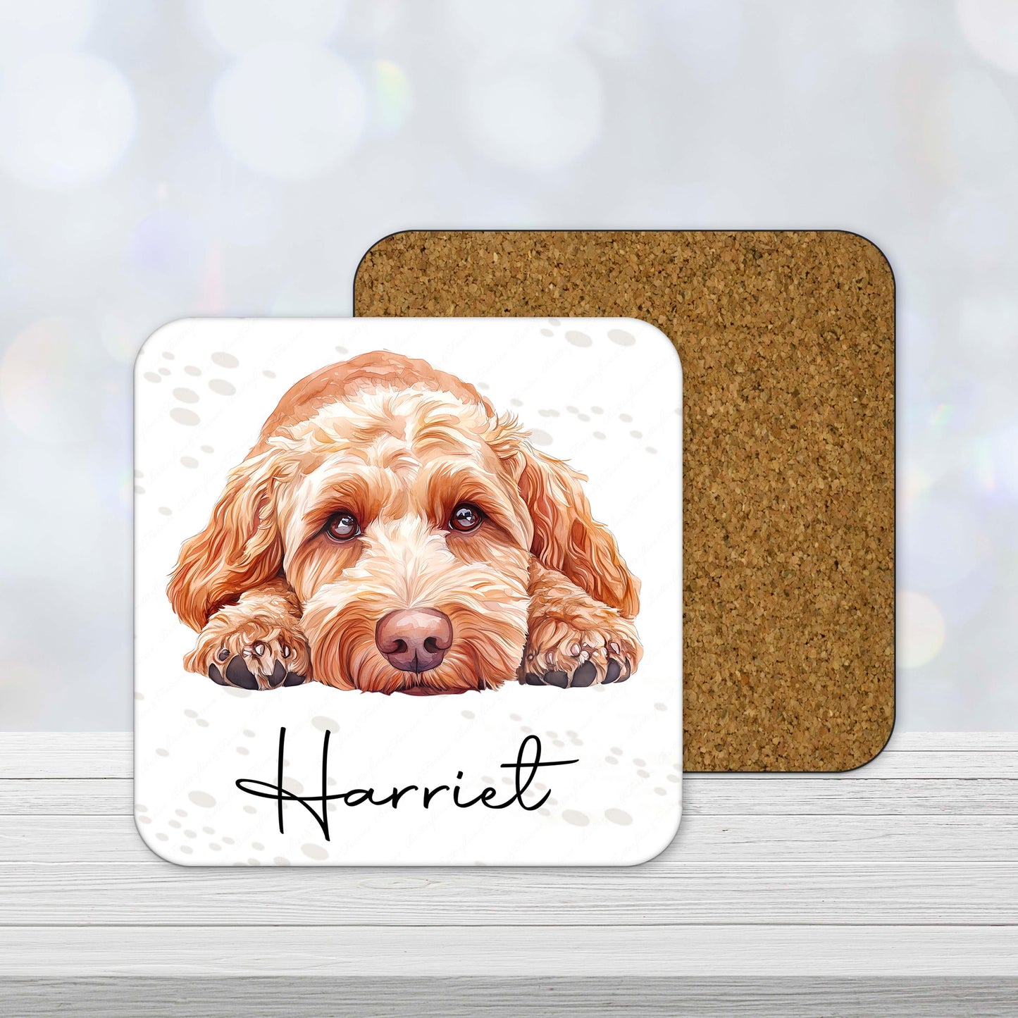 Cockapoo Personalised Mug – Custom Dog Gift with Name – Cute Apricot Cockapoo Design