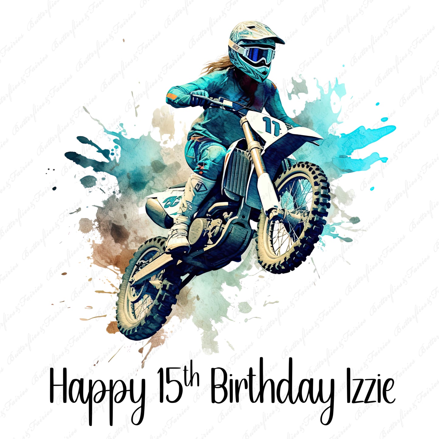 Personalised Motocross Birthday Card | Personalised Dirt Bike Birthday Card