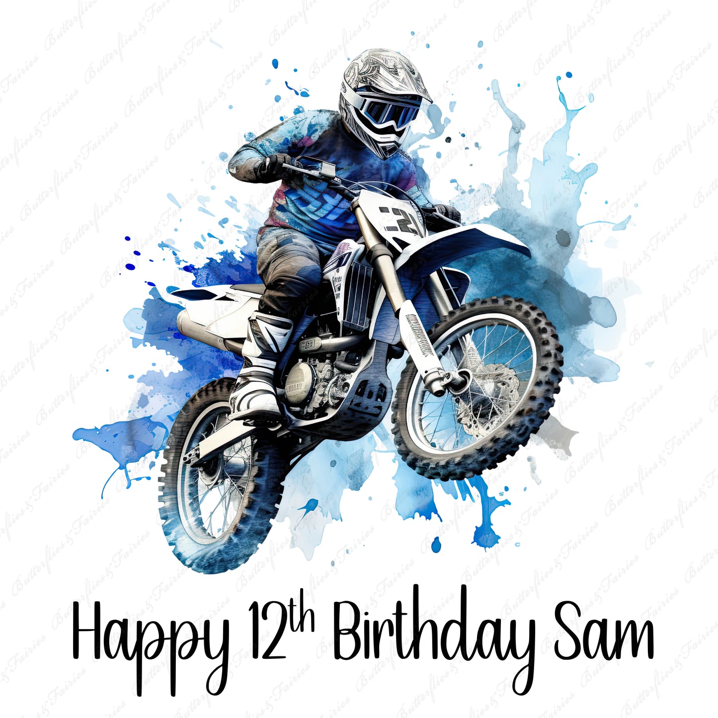 Personalised Motocross Birthday Card | Personalised Dirt Bike Birthday Card