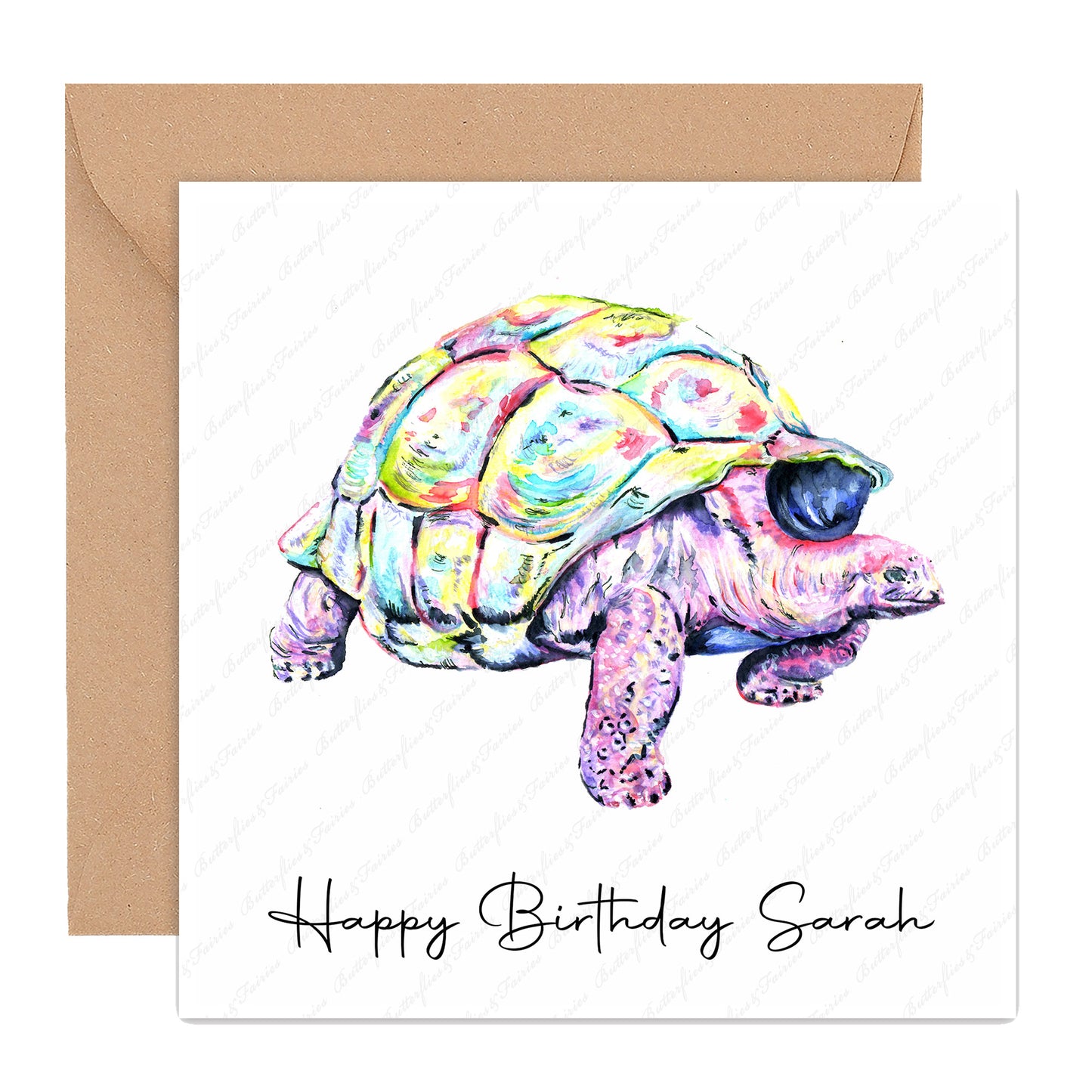 Personalised Tortoise Birthday Card