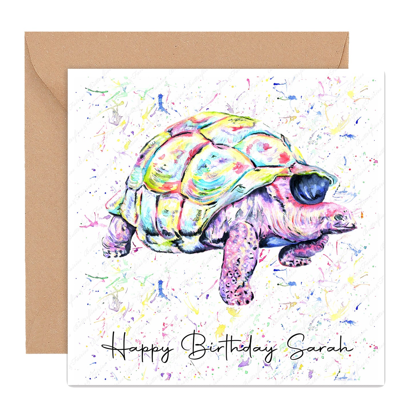 Personalised Tortoise Birthday Card