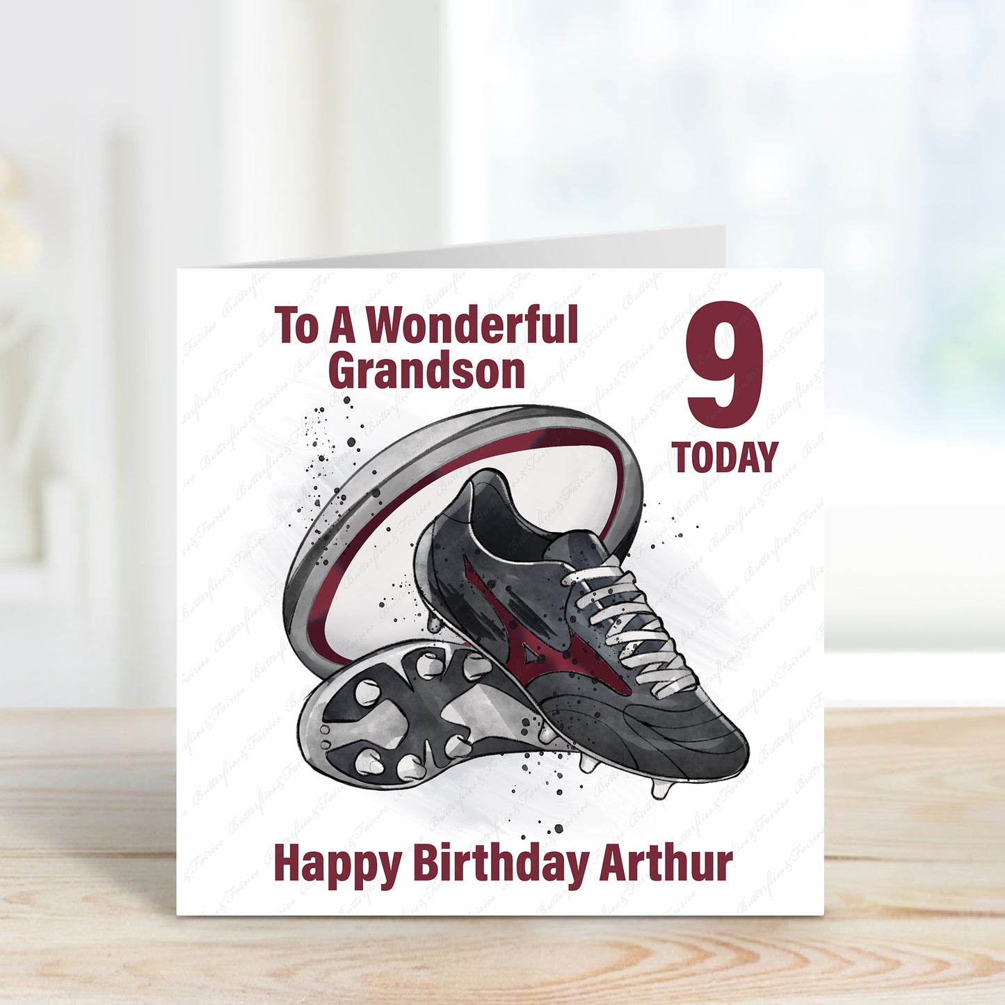 Personalised Rugby Birthday Card - Lots of Kit Colours Available