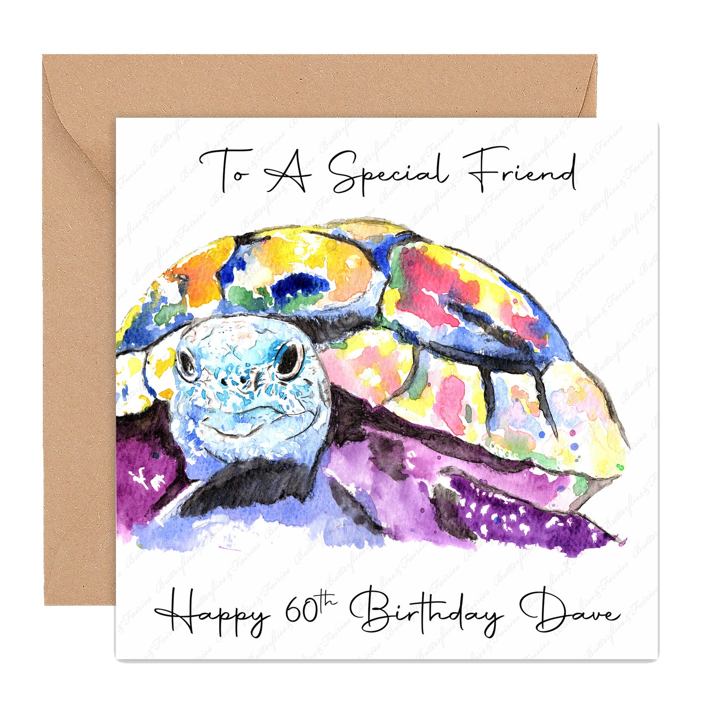 Personalised Tortoise Birthday Card