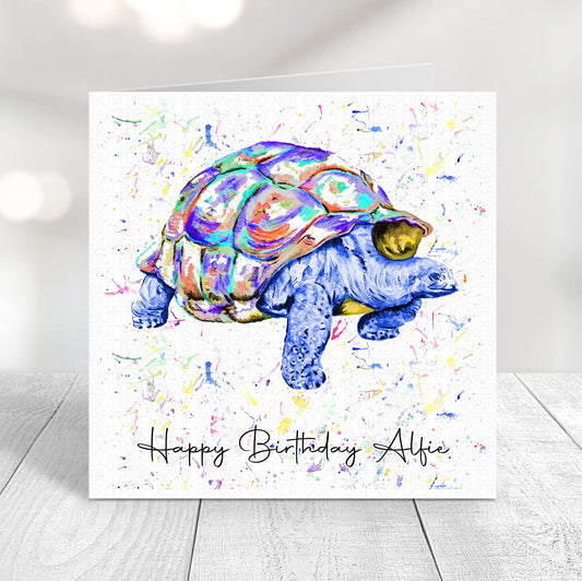 Personalised Tortoise Birthday Card