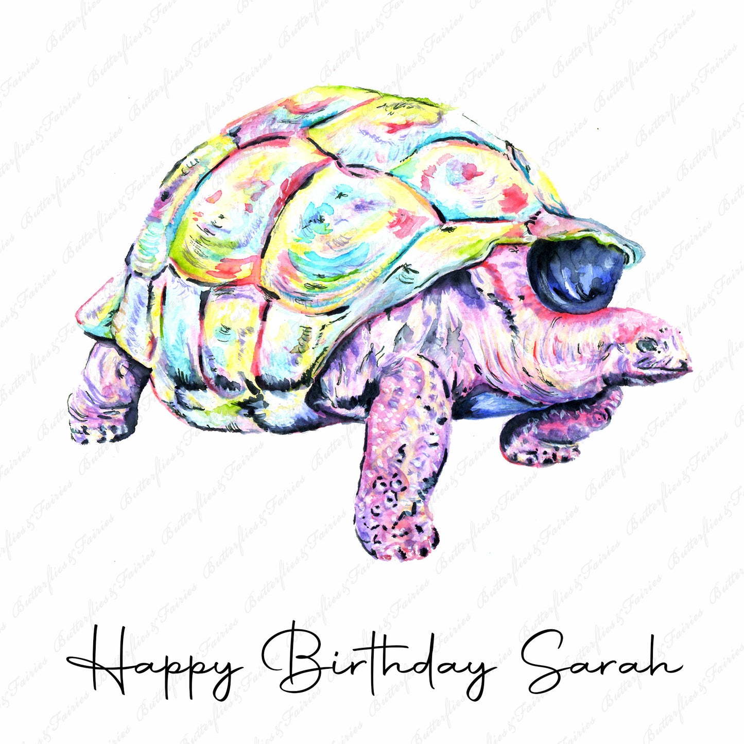 Personalised Tortoise Birthday Card