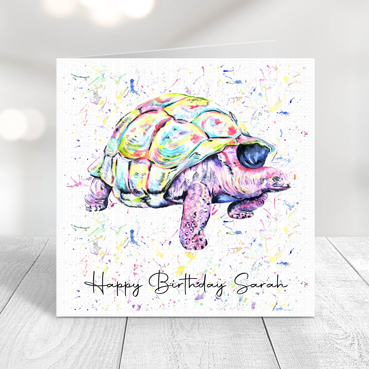 Personalised Tortoise Birthday Card
