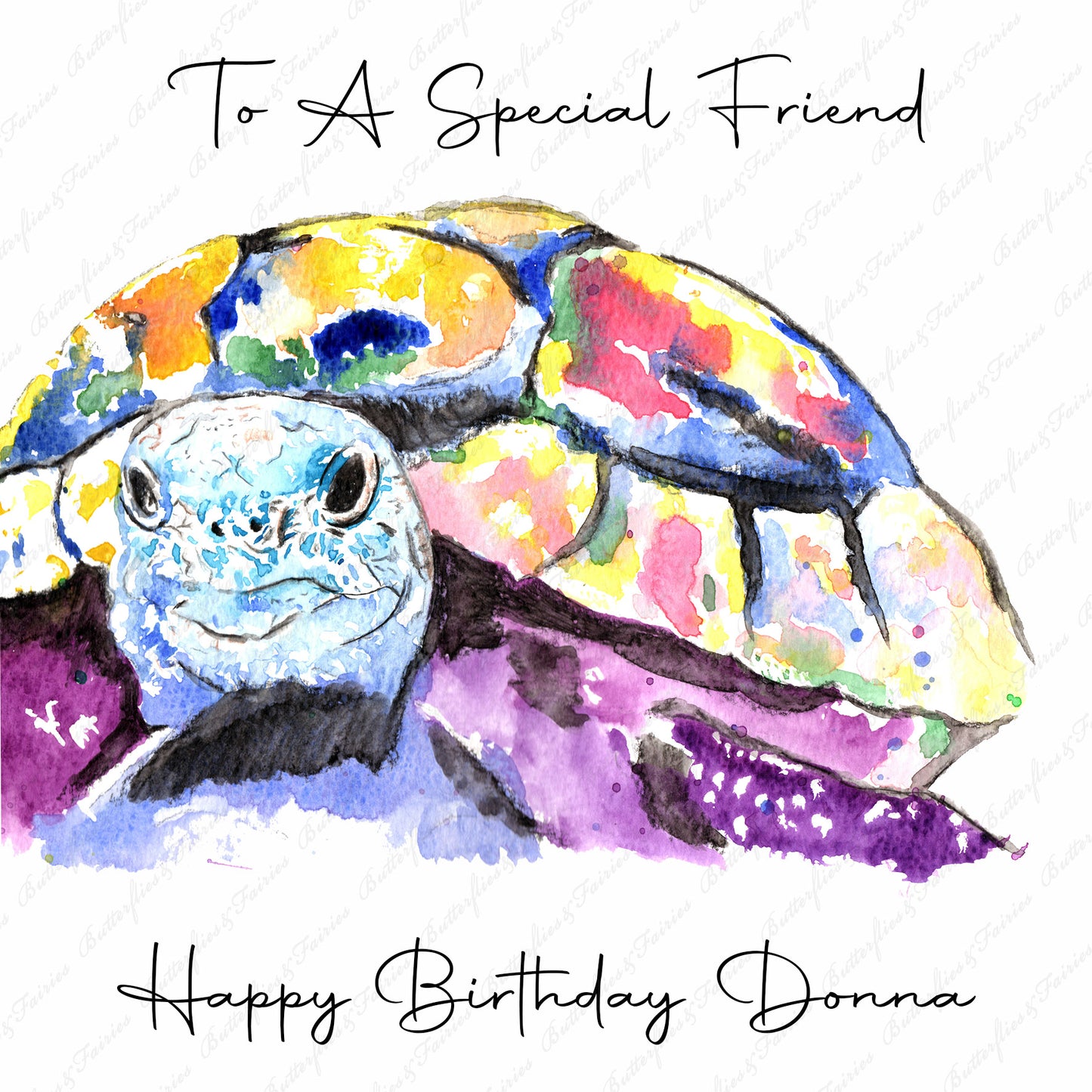 Personalised Tortoise Birthday Card