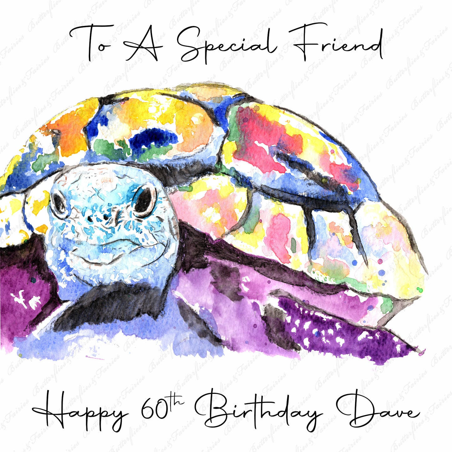 Personalised Tortoise Birthday Card
