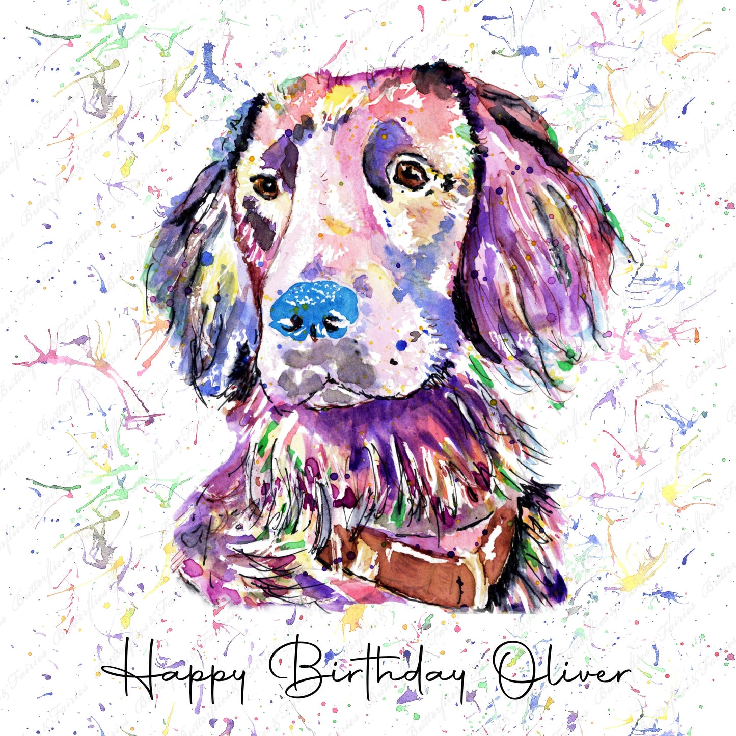 Personalised Retriever Dog Birthday Card