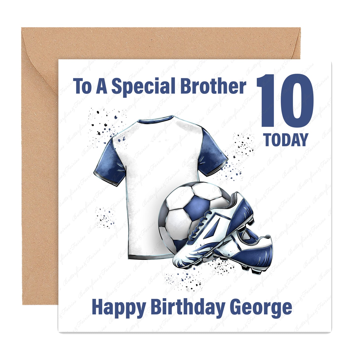 Personalised Football Birthday Card - Lots of kit colours available