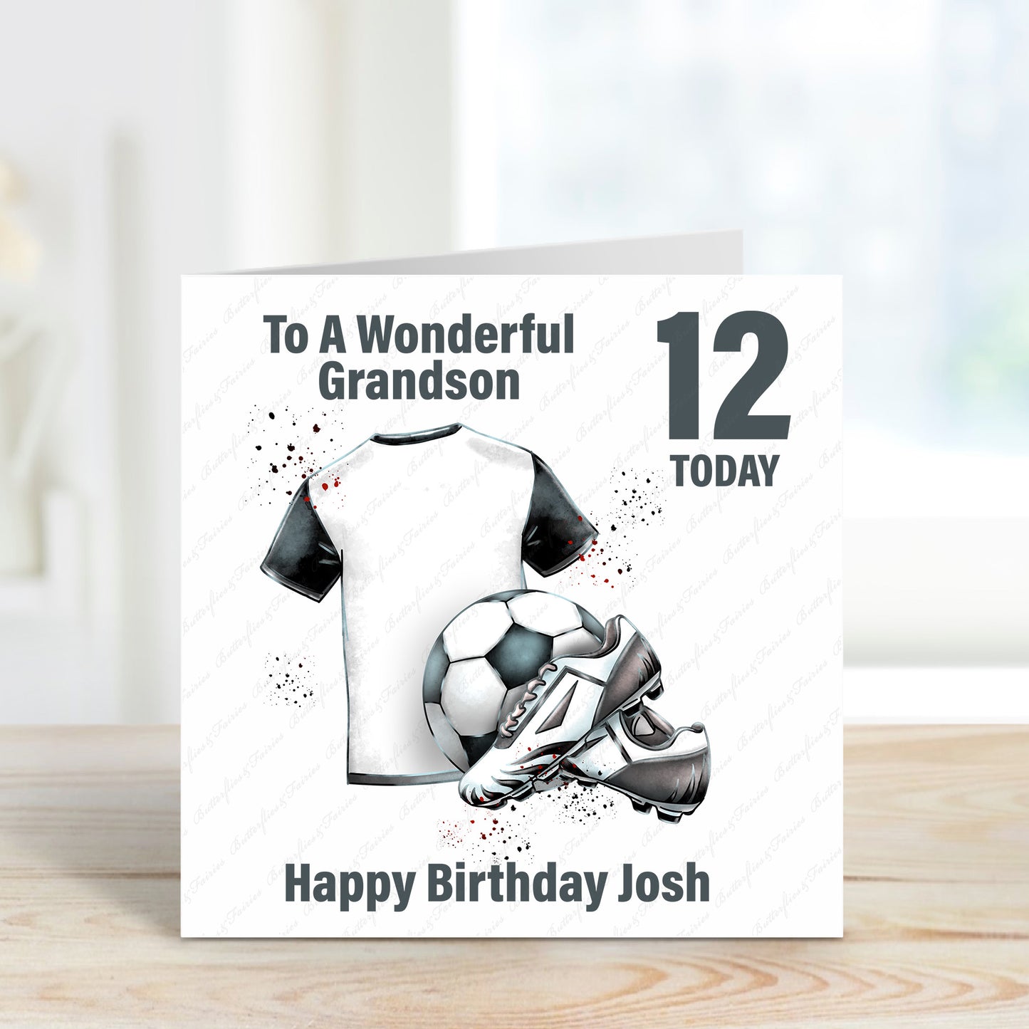 Personalised Football Birthday Card - Lots of kit colours available