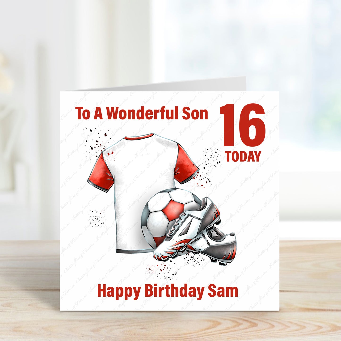 Personalised Football Birthday Card - Lots of kit colours available