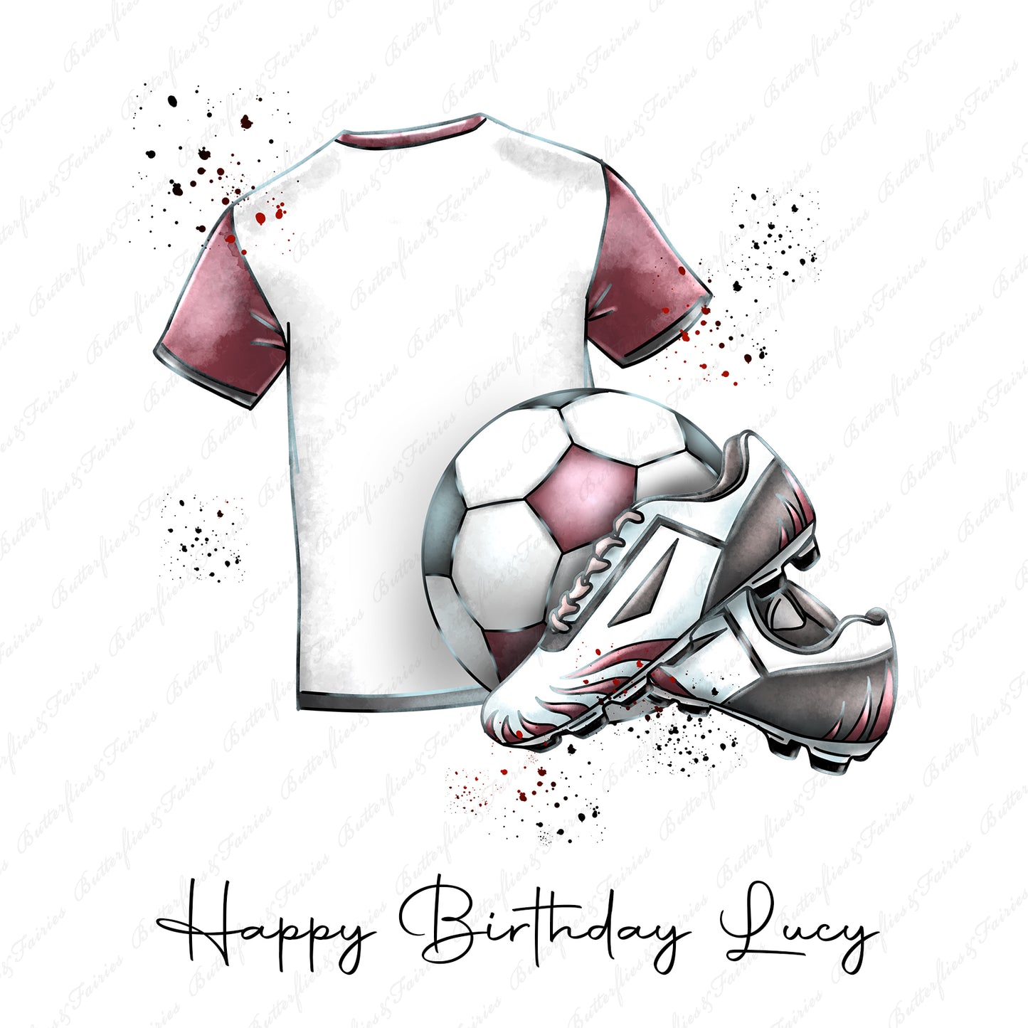 Personalised Football Birthday Card - Lots of kit colours available