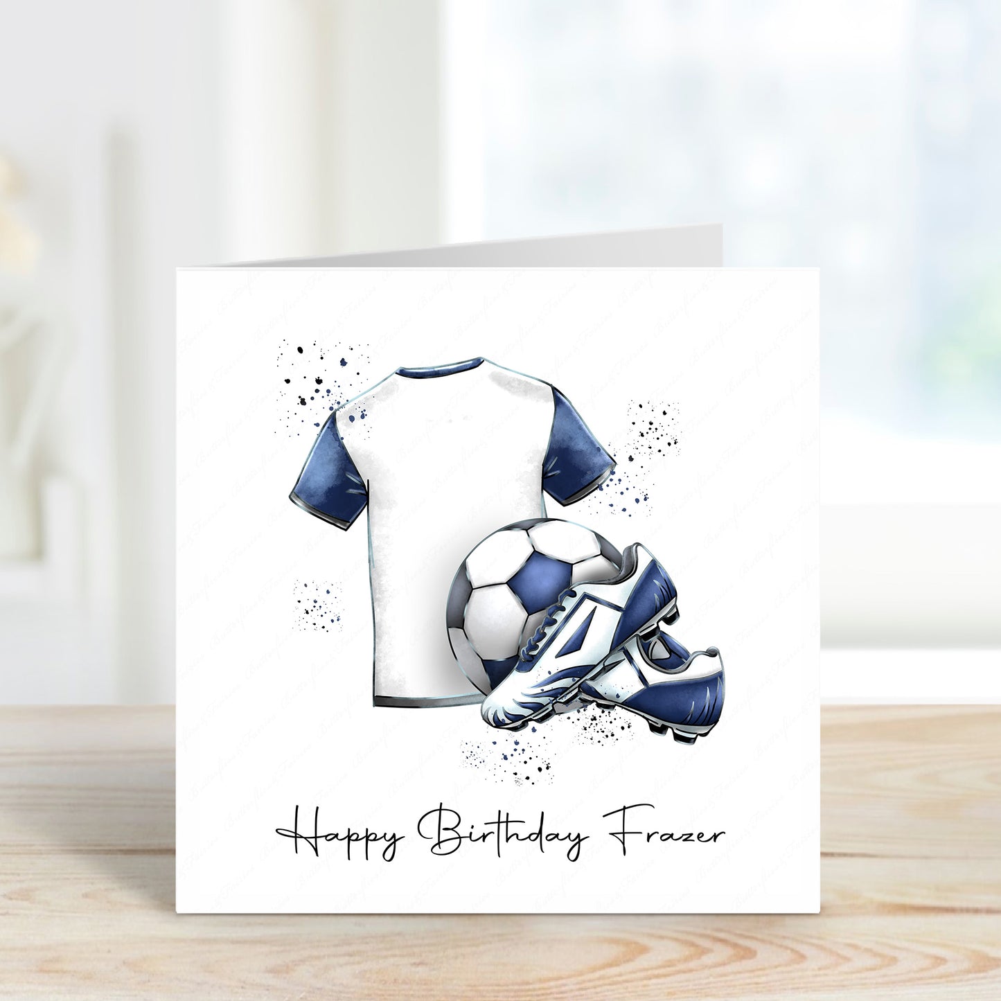 Personalised Football Birthday Card - Lots of kit colours available