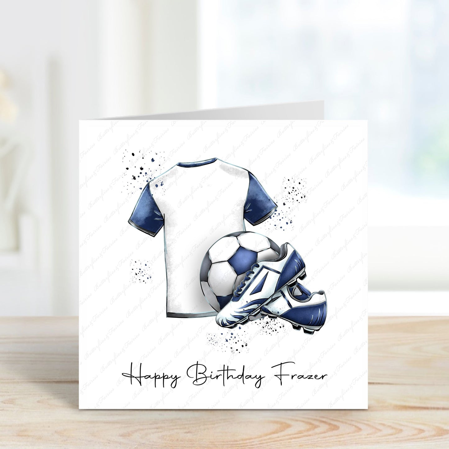 Personalised Football Birthday Card - Lots of kit colours available