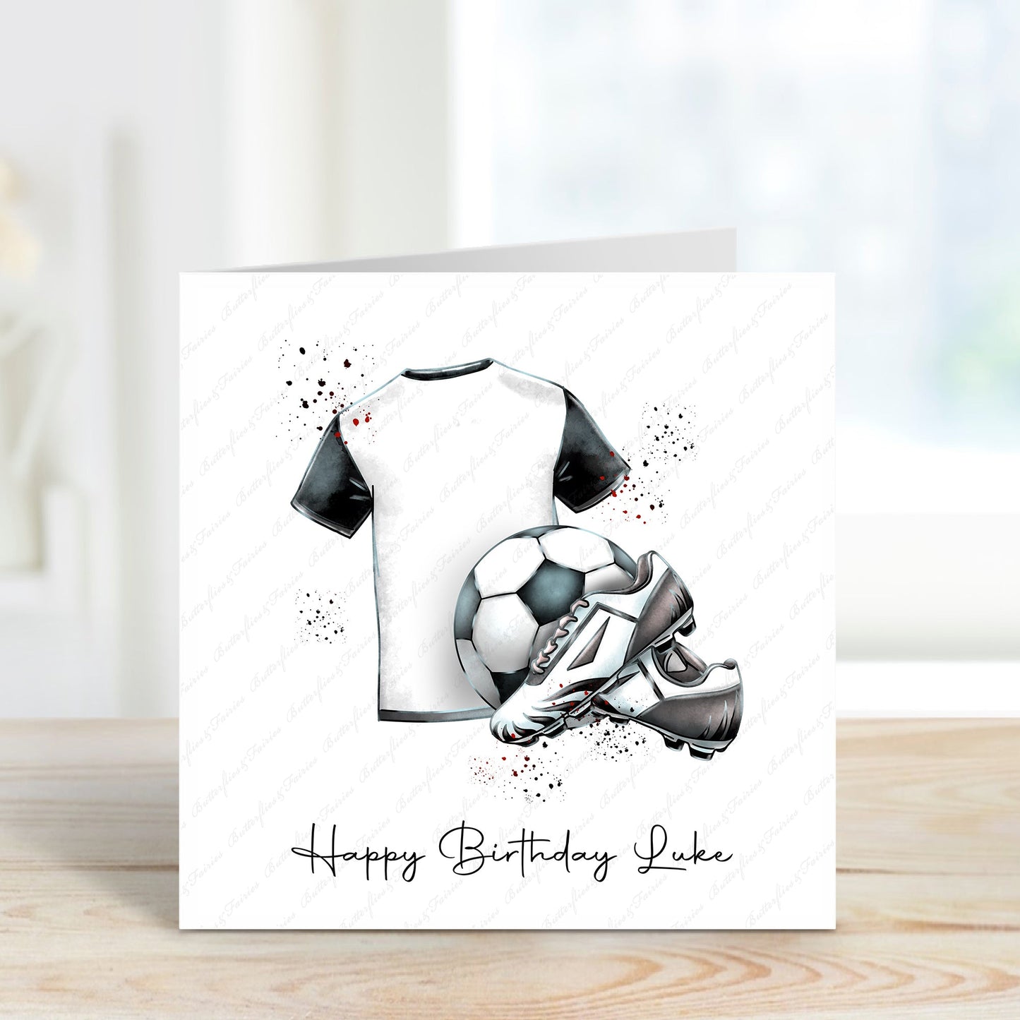 Personalised Football Birthday Card - Lots of kit colours available