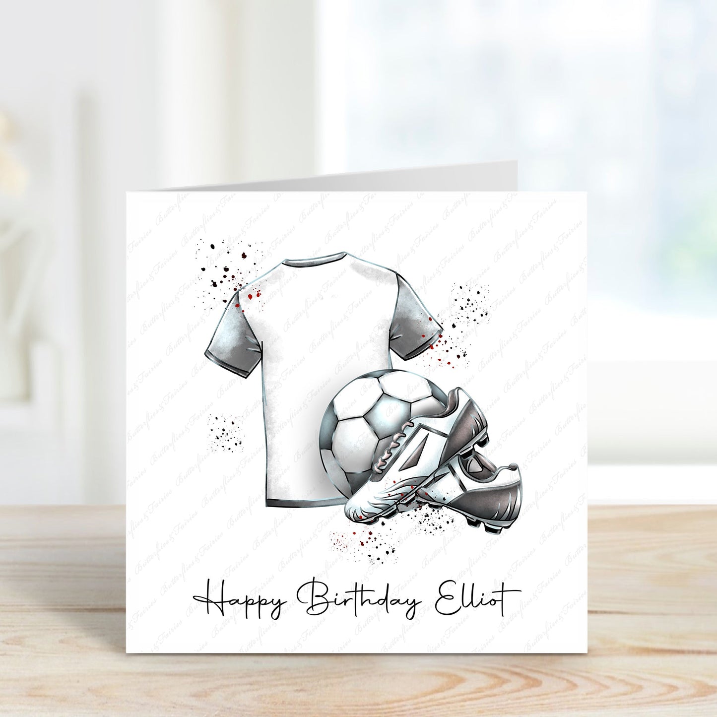 Personalised Football Birthday Card - Lots of kit colours available