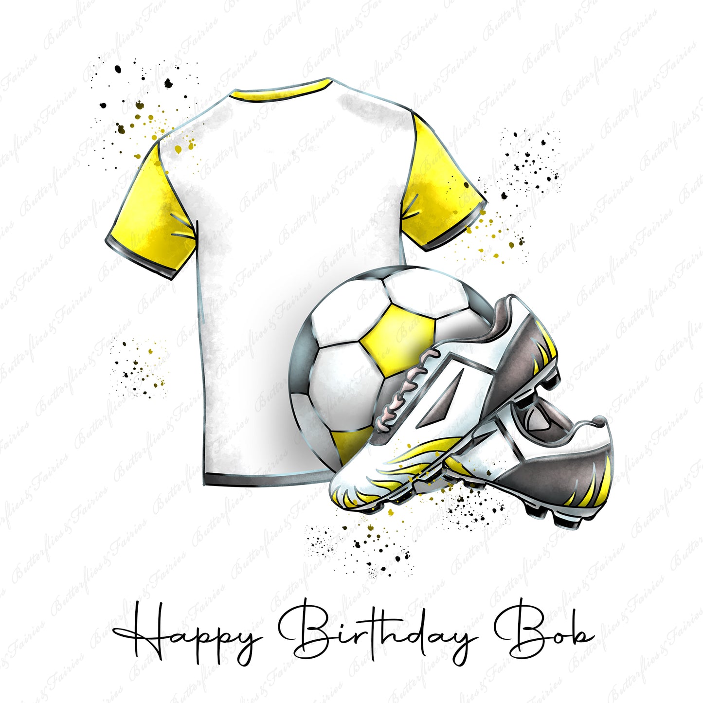 Personalised Football Birthday Card - Lots of kit colours available