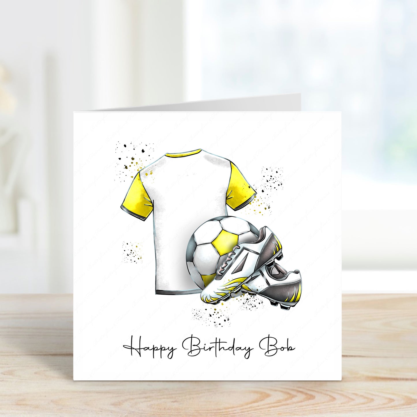 Personalised Football Birthday Card - Lots of kit colours available