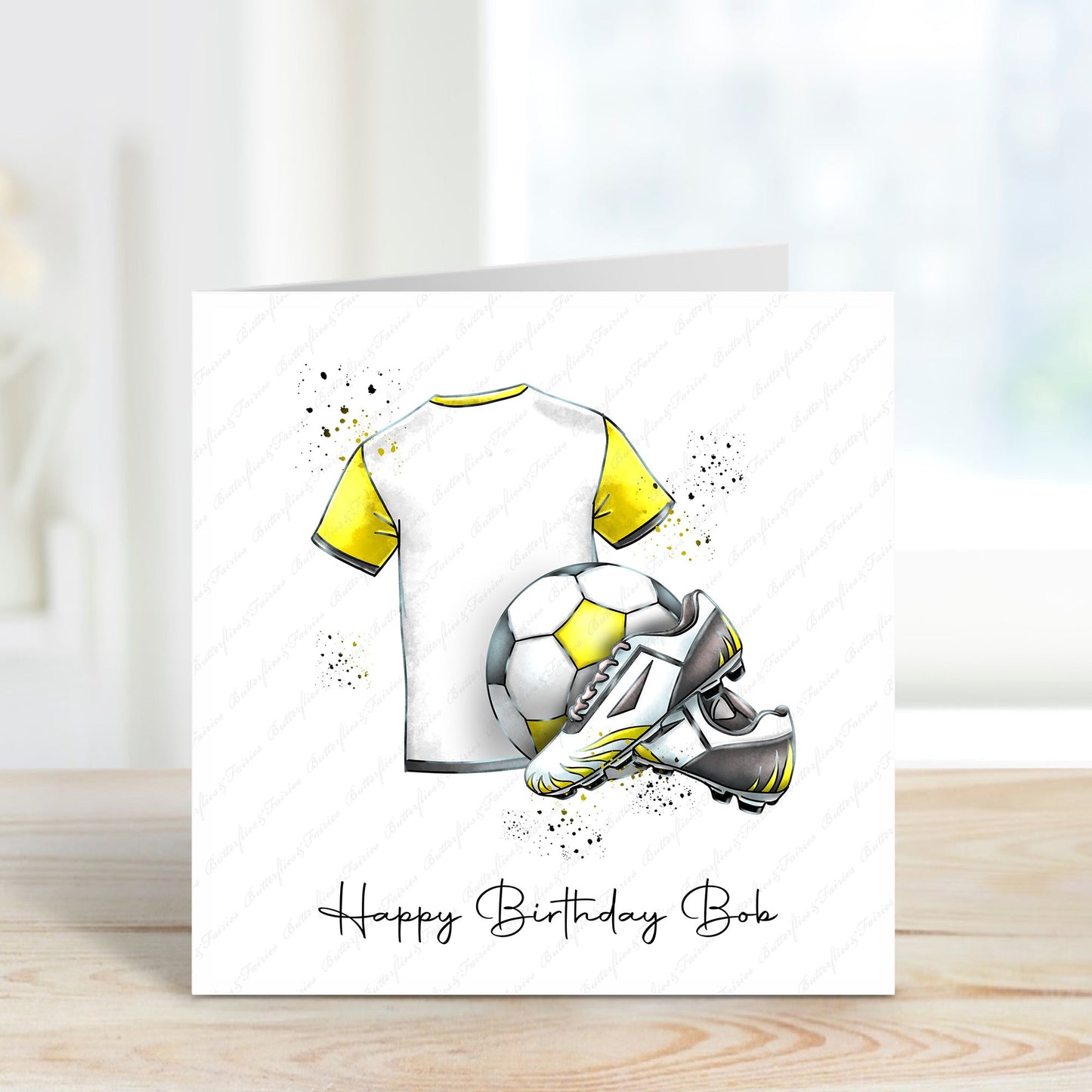 Personalised Football Birthday Card - Lots of kit colours available