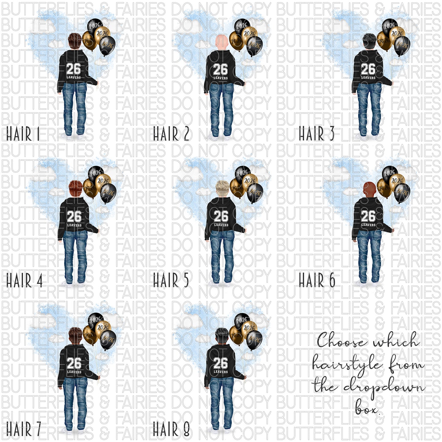 Personalised School Leaver Card 2026 – Boy with Black Leavers Hoodie | Last Day of School Card