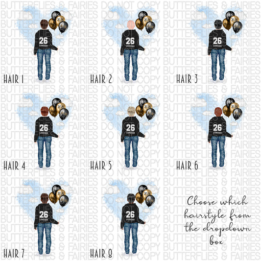 Personalised School Leaver Card 2026 – Boy with Black Leavers Hoodie | Last Day of School Card