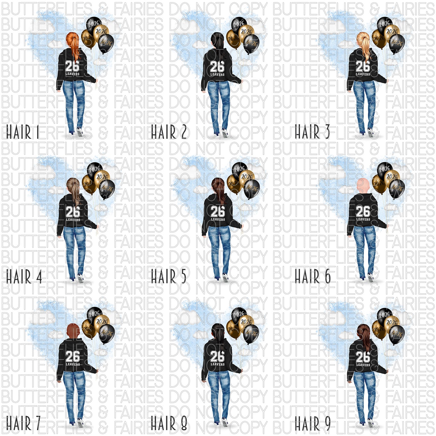 Personalised School Leaver Card 2026 – Girl with Black Leavers Hoodie | Last Day of School Card