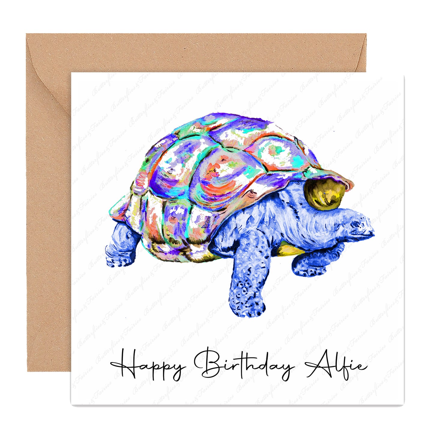 Personalised Tortoise Birthday Card