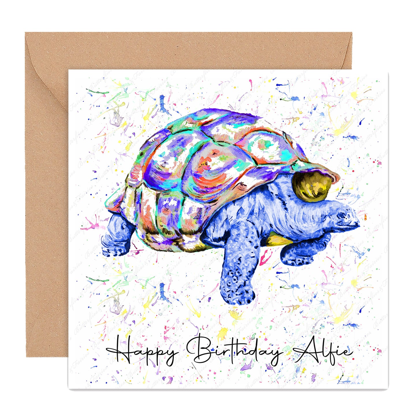 Personalised Tortoise Birthday Card