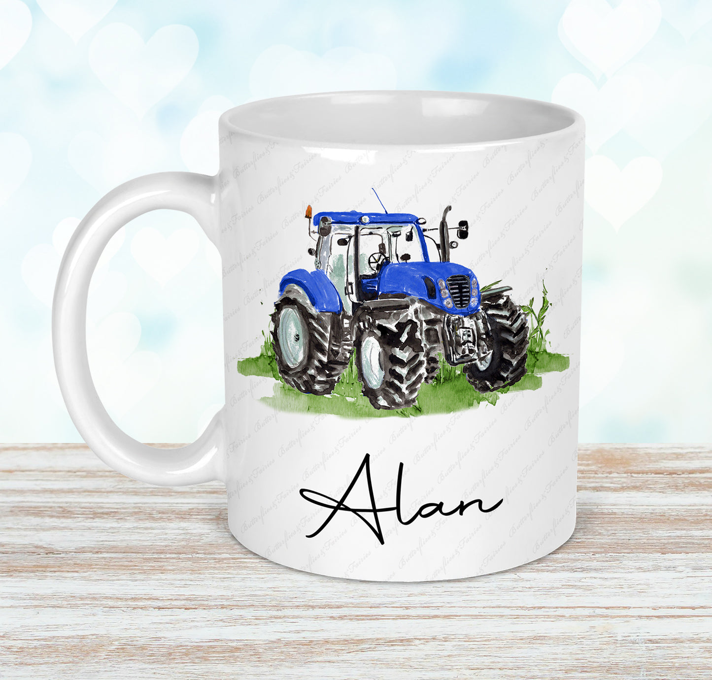 Personalised Tractor Mug and Coaster Set