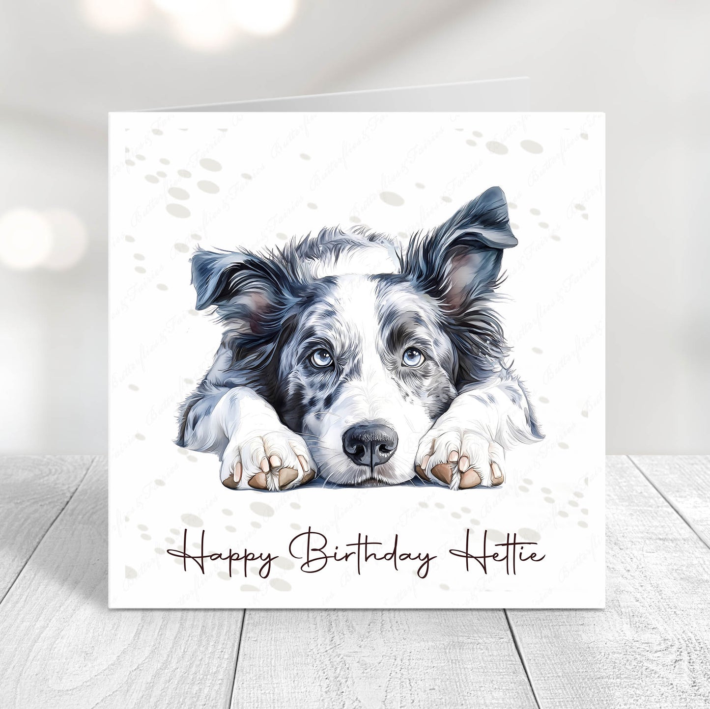 Personalised Border Collie Birthday Card – Cute Dog Lover Card